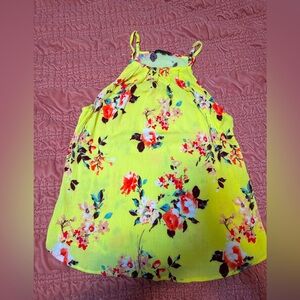 Like New, Staccato Yellow Floral Halterneck Tank Top - Size Small
